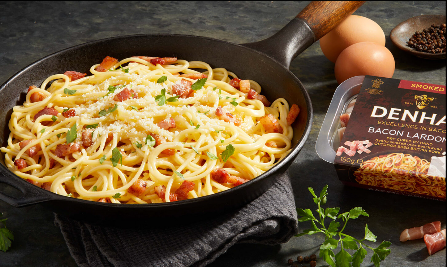 Denhay Smoked Bacon Lardons – Classic Carbonara