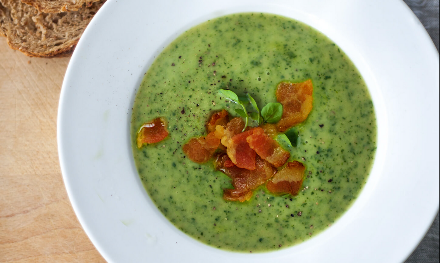 Light Bacon and Watercress Soup