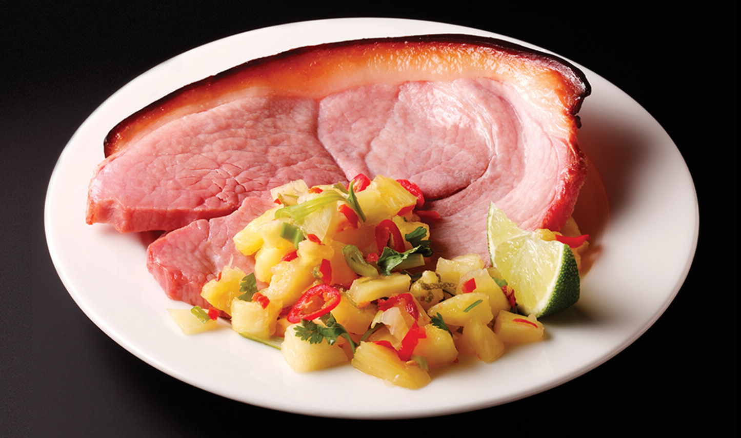 Smoked Gammon Steak with Hot Pineapple Salsa
