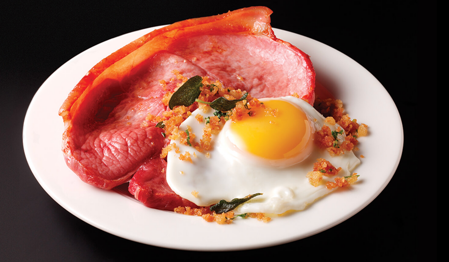 Unsmoked Gammon Steak with a Garlic and Sage Crumb
