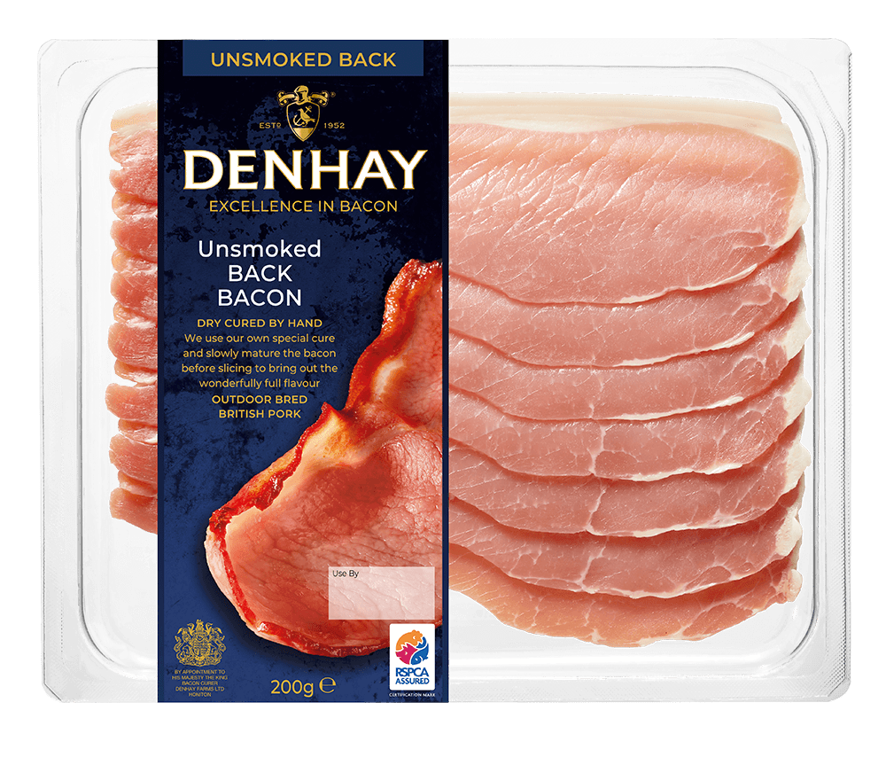 Packshot Denhay Unsmoked Back Bacon